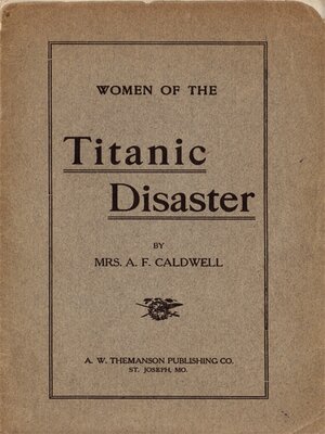 cover image of Women of the Titanic Disaster